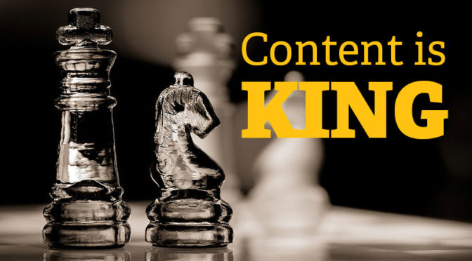 Content is king in digital marketing
