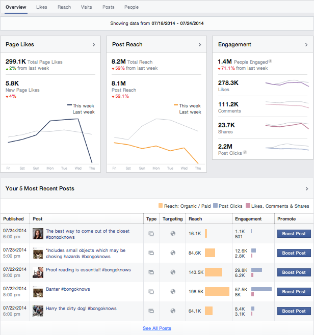 fb insights - 01 overview - Facebook Insights analytics tools
