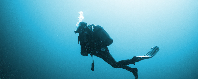 scuba diver with equipment