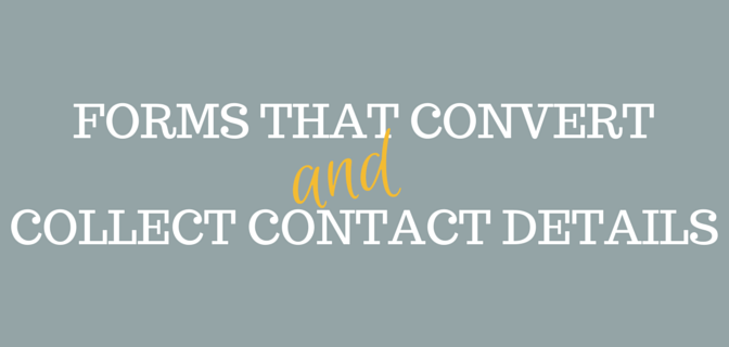 forms that convert and collect contact details