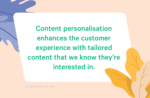 Content personalisation