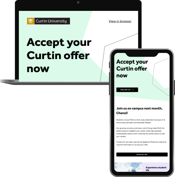 Accept your Curtin Offer now